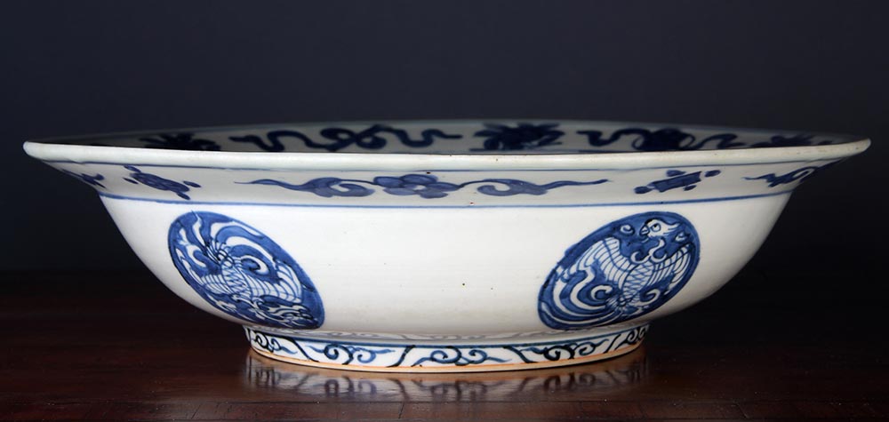 blue and white porcelain dish, Ming