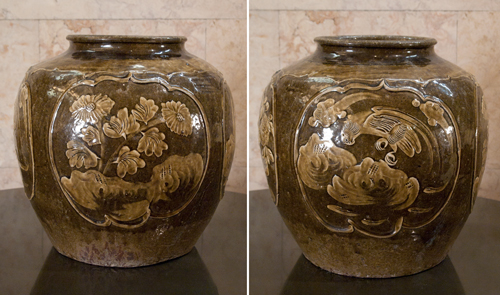 pot, glazed stoneware