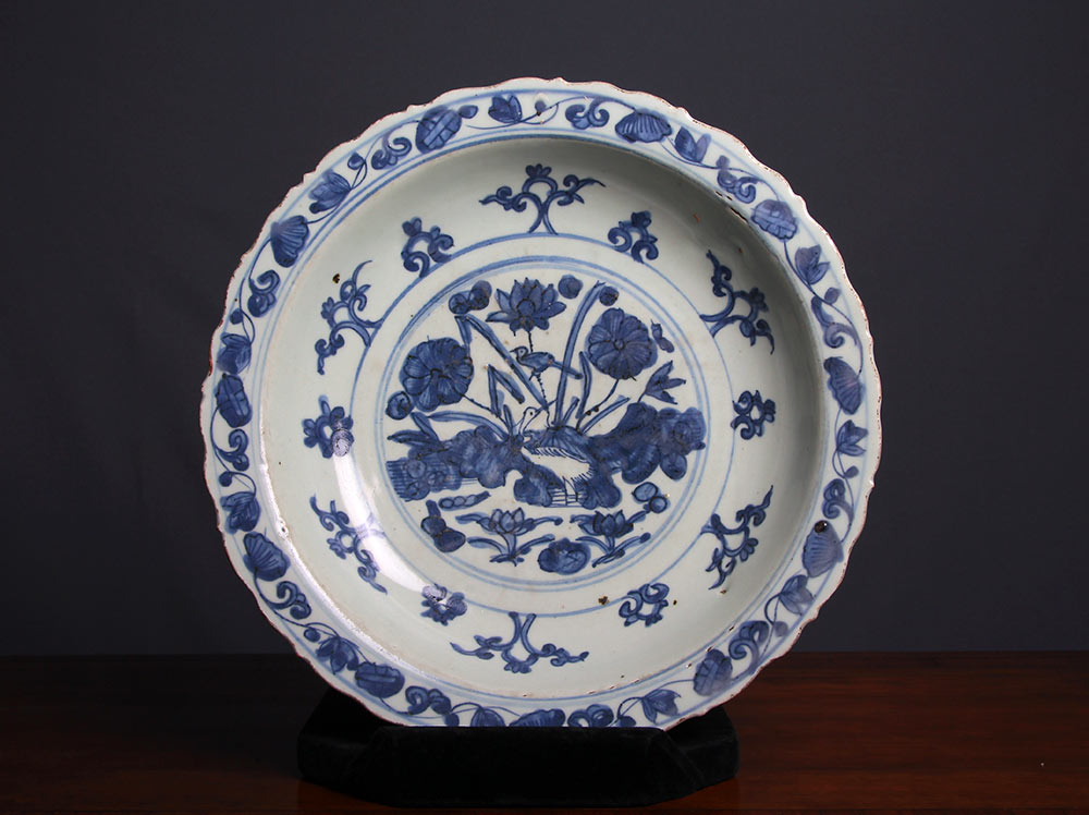 blue and white porcelain dish Ming-Wanli
